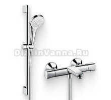 Душевой комплект Гарнитур Hansgrohe Croma Select S Vario 26562400 + Термостат Ecostat universal 13123000 для ванны с душем