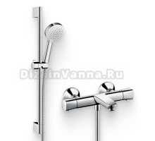 Душевой комплект Термостат Hansgrohe Ecostat universal 13123000 для ванны с душем + Гарнитур Crometta 100 Vario 26651400