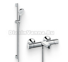 Душевой комплект Термостат Hansgrohe Ecostat universal 13123000 для ванны с душем + Гарнитур Crometta Vario 900 26536400