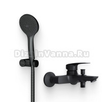 Душевой комплект Гарнитур AM.PM Gem F0119022 черный + Смеситель Tender F45A10022
