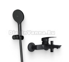 Душевой комплект Гарнитур AM.PM Like F0118022 черный + Смеситель Tender F45A10022