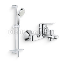 Душевой комплект Гарнитур Grohe Tempesta Cosmopolitan 27928002 + Смеситель BauEdge 23605000