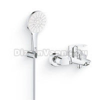 Душевой комплект Гарнитур Grohe Rainshower SmartActive 26581LS0 белая луна + Смеситель Eurosmart 33300003