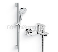 Душевой комплект Гарнитур Hansgrohe Croma Select E 26584400 белый, хром + Смеситель Rebris S 72440000 хром