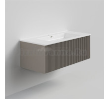 Тумба с раковиной La Fenice Terra 100 подвесная, cappuccino, раковина Slim Line 100 см