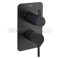 Встраиваемый смеситель для душа и ванны Ramonsoler Odisea 391513SNM С ВНУТРЕННЕЙ ЧАСТЬЮ, черный