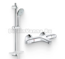 Душевой комплект Термостат Grohe Grohtherm 1000 New 34155003 для ванны с душем + Гарнитур Euphoria 110 Mono 27266001