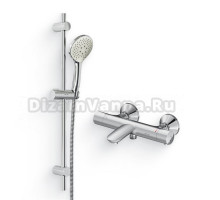 Душевой комплект Термостат AM.PM Like F8050000 для ванны с душем + Гарнитур Gem F0190100 хром