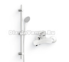 Душевой комплект Гарнитур Dorff Comfort D0108000WH + Смеситель Alpha D9010000WH белый
