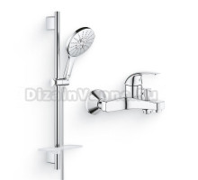 Душевой комплект Смеситель Grohe BauCurve 23599000 + Гарнитур Rainshower SmartActive 26592000
