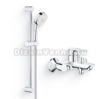 Душевой комплект Гарнитур Grohe Tempesta Cosmopolitan 27786002 + Смеситель BauEdge 23604001