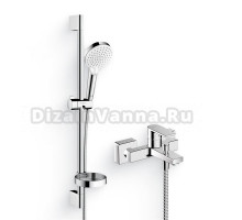 Душевой комплект Смеситель Hansgrohe Vernis Shape 71450000 хром + Гарнитур Crometta Vario 650 26553400 с мыльницей