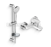 Душевой комплект Смеситель Ideal Standard Tyria BC157HO Matt White Chrome + Гарнитур IdealRain B2620AA