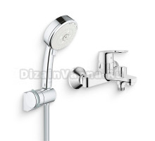 Душевой комплект Смеситель Grohe BauLoop 23341000 + Гарнитур Tempesta Cosmopolitan 27584002