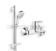 Душевой комплект Смеситель Grohe BauLoop 23341000 + Гарнитур Rainshower SmartActive 26546000