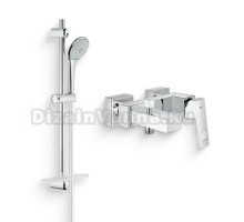 Душевой комплект Смеситель Grohe Eurocube 23140000 + Гарнитур Euphoria 110 Mono 27266001
