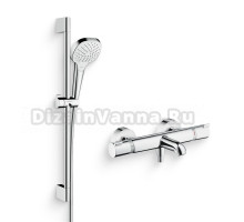 Душевой комплект Термостат Hansgrohe Ecostat Comfort 13114000 для ванны с душем, хром + Гарнитур Croma Select E Vario 26582400