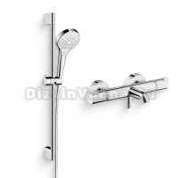 Душевой комплект Термостат Hansgrohe Ecostat Comfort 13114000 для ванны с душем, хром + Гарнитур Croma Select S Vario 26562400