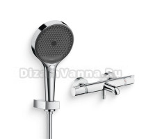 Душевой комплект Термостат Hansgrohe Ecostat Comfort 13114000 для ванны с душем, хром + Гарнитур Rainfinity 26852000