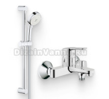 Душевой комплект Смеситель Grohe BauEdge 23334000 + Гарнитур Tempesta Cosmopolitan 27786002