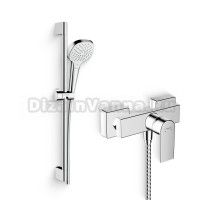 Душевой комплект Смеситель для душа Hansgrohe Vernis Shape 71650000 хром + Гарнитур Croma Select E 26592400