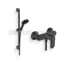 Душевой комплект Смеситель для душа Hansgrohe Vernis Blend 71640670 черный + Гарнитур Pulsify Relaxation 105 3jet 24160670 матовый черный