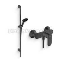 Душевой комплект Смеситель для душа Hansgrohe Vernis Blend 71640670 черный + Гарнитур Pulsify Relaxation 105 3jet 24170670 матовый черный