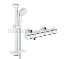Душевой комплект Термостат Grohe Grohtherm 800 34558000 для душа + Гарнитур Tempesta New 27926001