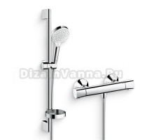 Душевой комплект Термостат Hansgrohe Ecostat universal 13122000 для душа + Гарнитур Crometta Vario 650 26553400 с мыльницей