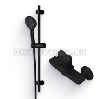 Душевой комплект Смеситель для душа AM.PM X-Joy F85A20022 + Гарнитур Gem F0190022 черный
