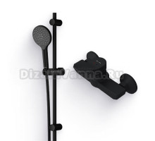 Душевой комплект Смеситель для душа AM.PM X-Joy F85A20022 + Гарнитур Like F0180022 черный