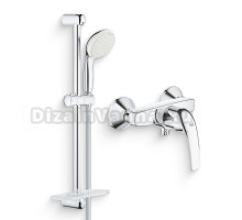 Душевой комплект Смеситель для душа Grohe BauCurve 23631000 + Гарнитур Tempesta New 27926001