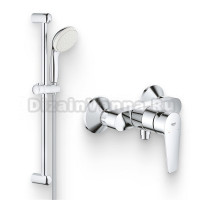 Душевой комплект Смеситель для душа Grohe BauEdge 23635001 + Гарнитур Tempesta New 27924001