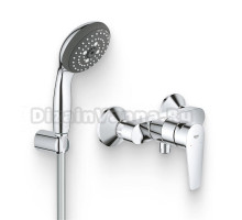 Душевой комплект Смеситель для душа Grohe BauEdge 23635001 + Гарнитур Vitalio Start 100 27957000