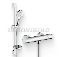 Душевой комплект Термостат Hansgrohe Ecostat 1001 CL ВМ 13211000 для душа + Гарнитур Crometta Vario 650 26553400 с мыльницей