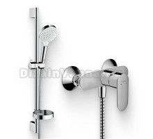 Душевой комплект Смеситель для душа Hansgrohe Vernis Blend 71640000 хром + Гарнитур Crometta Vario 650 26553400 с мыльницей