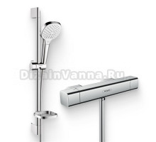 Душевой комплект Термостат Hansgrohe Ecostat E 15773000 для душа + Гарнитур Croma Select E 26586400
