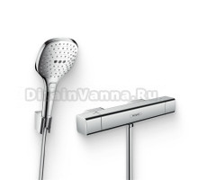 Душевой комплект Термостат Hansgrohe Ecostat E 15773000 для душа + Гарнитур Raindance Select E 26720000 хром