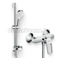 Душевой комплект Смеситель для душа Hansgrohe Logis Loop Logis loop 71247000 + Гарнитур Crometta Vario 650 26553400 с мыльницей