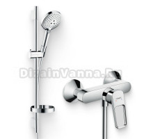Душевой комплект Смеситель для душа Hansgrohe Logis Loop Logis loop 71247000 + Гарнитур Raindance Select S 120 3iet 26630000