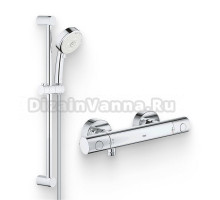 Душевой комплект Термостат Grohe Grohtherm 800 Cosmopolitan 34765000 для душа + Гарнитур New Tempesta Cosmopolitan 27787002