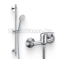 Душевой комплект Смеситель для душа Milardo Simp SIMSB00M03WA + Гарнитур Niagara NIA1F65M16