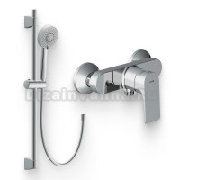 Душевой комплект Смеситель для душа Cersanit Nature 63065 + Гарнитур Neno 63068 хром