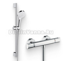 Душевой комплект Термостат Hansgrohe Ecostat Comfort 13116000 для душа + Гарнитур Crometta 1jet 650 26533400
