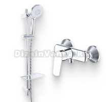 Душевой комплект Смеситель для душа Bravat Rhein F9429564CP-01-ENG + Гарнитур Waterfall D154CP-2-RUS