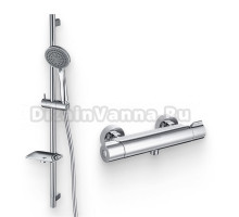 Душевой комплект Термостат AQUATEK Вега AQ1063CR для душа, хром + Гарнитур AQ2011CR хром