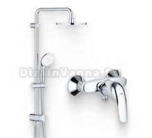 Душевой комплект Смеситель для душа Grohe Euroeco 32740000 + Стойка New Tempesta 27389002