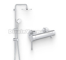 Душевой комплект Смеситель для душа Grohe Essence New 33636001 + Стойка New Tempesta 27389002