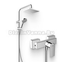 Душевой комплект Смеситель для душа Hansgrohe Vernis Shape 71650000 хром + Стойка 26289000 Showerpipe 230 1jet Reno EcoSmart, хром