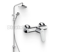 Душевой комплект Смеситель для душа Hansgrohe Focus E2 31960000 + Стойка Vernis Blend Showerpipe 200 1jet Reno 26272000